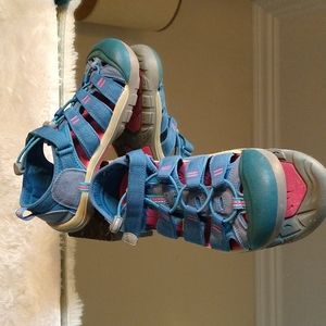 Keen Waterproof Venice Hiking Shoe Elastic Tie Outdoor Blue Pink
